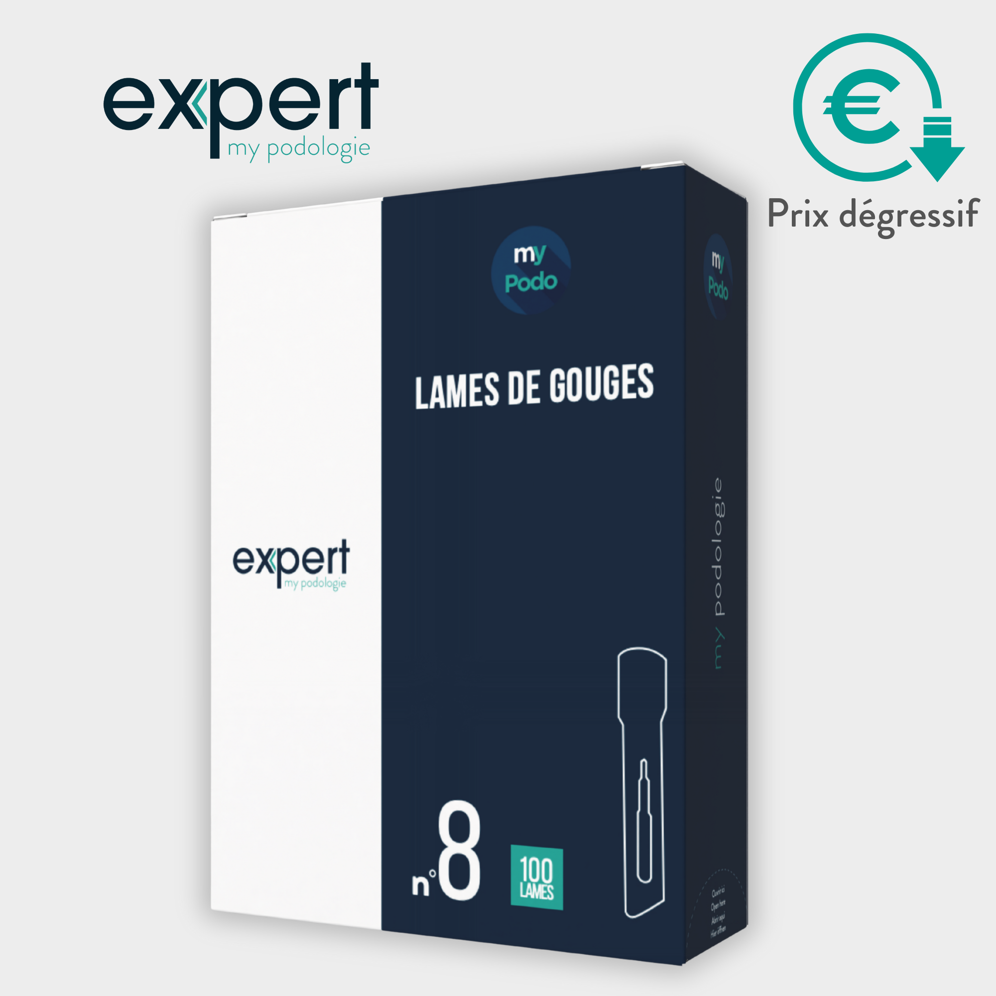 100 Lames de gouges stériles - Expert by My Podologie