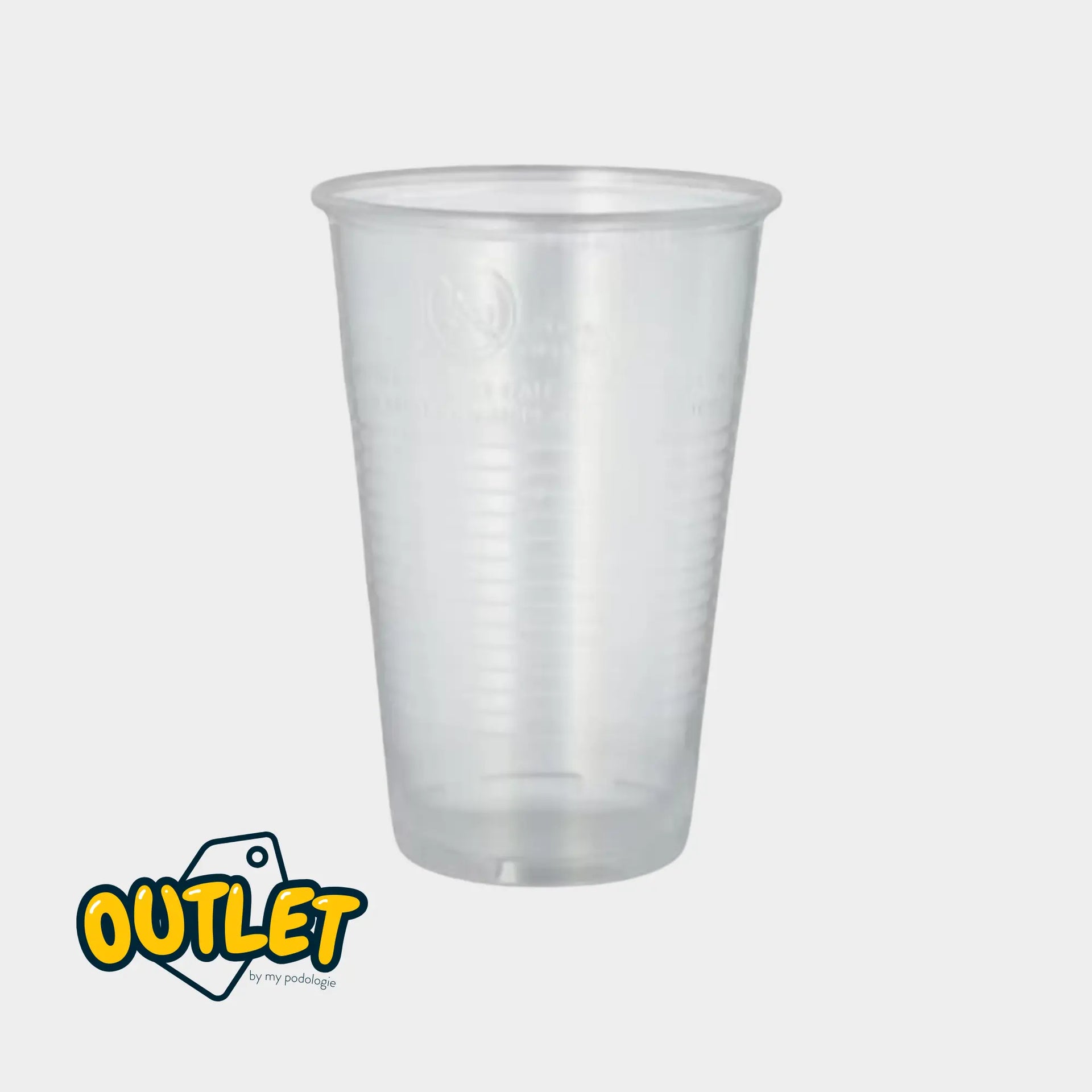 50 single-use cups in transparent PLA MEDI STOCK 