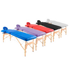 Lettino da massaggio pieghevole in legno 182 x 60 cm senza schienale - 6 colori