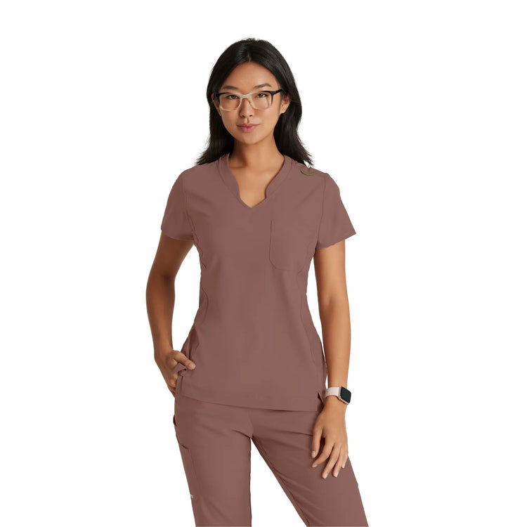 Alba - Tunique col V - Femme - Grey’s Anatomy Evolve Grey’s Anatomy  Taupe / XL