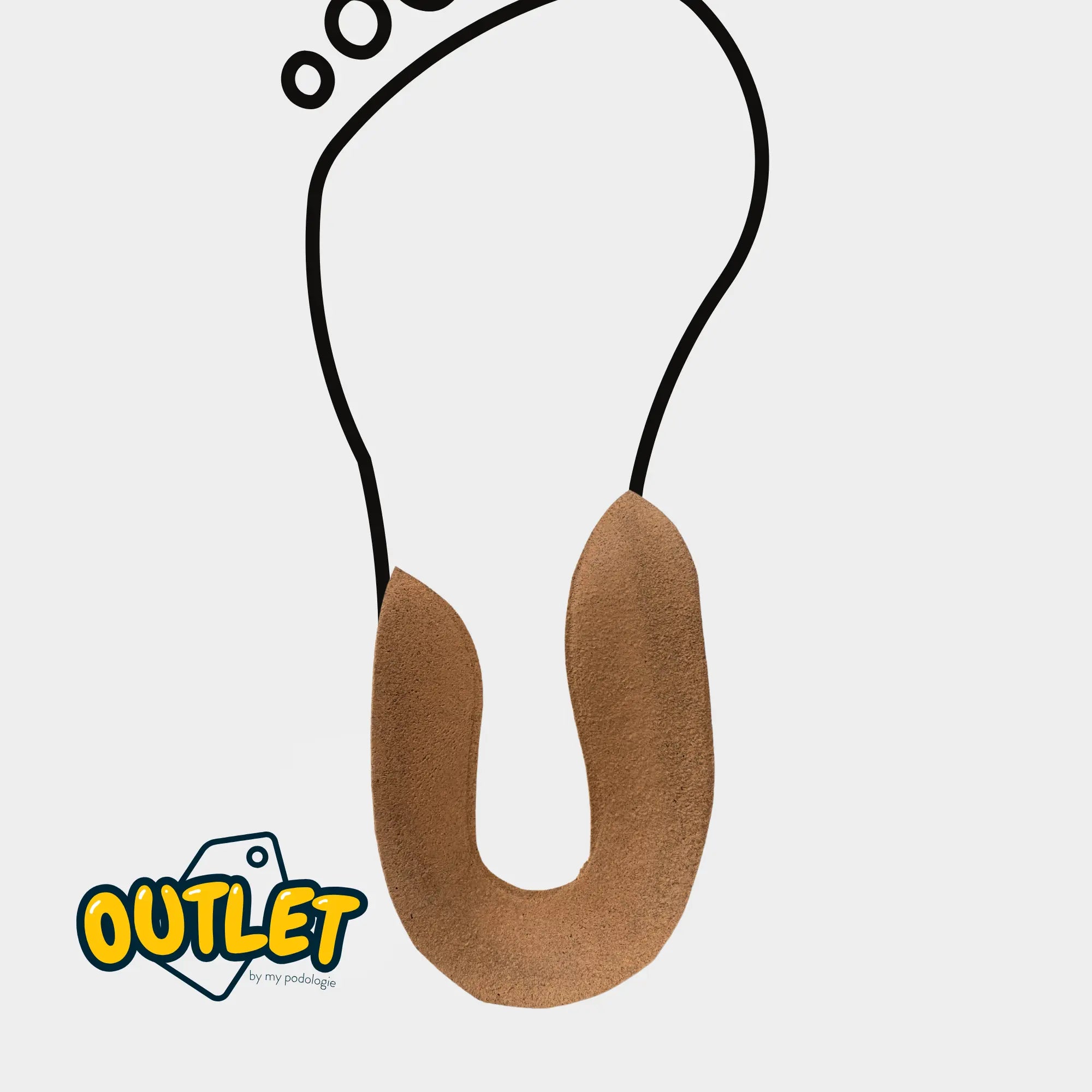 Anneau Talonnier Stabilisateur Façonné - Liège Latex - 2 mm /12 mm // Fin de série My Podologie 