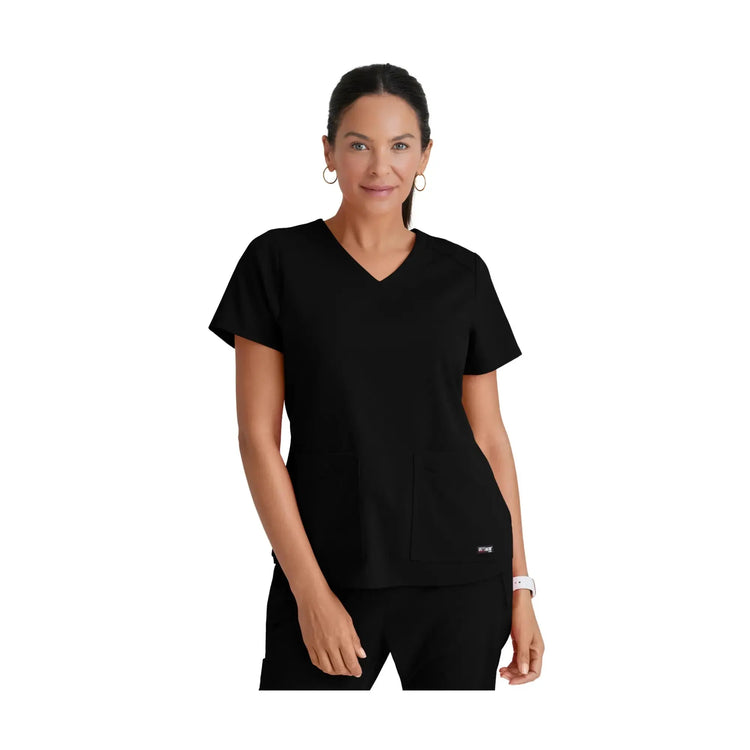 Aura - Tunica con scollo a V - Donna - Grey's Anatomy Stretch Grey's Anatomy  Nero / XL