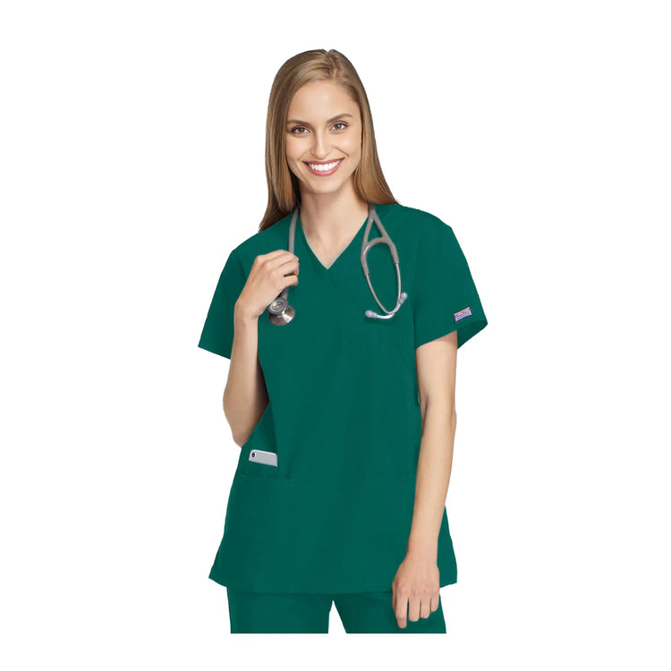 Bayonne – Medizinische Tunika – Wickeleffekt – Kurzarm – Damen – 72 cm – Cherokee Cherokee Authentic Workwear 