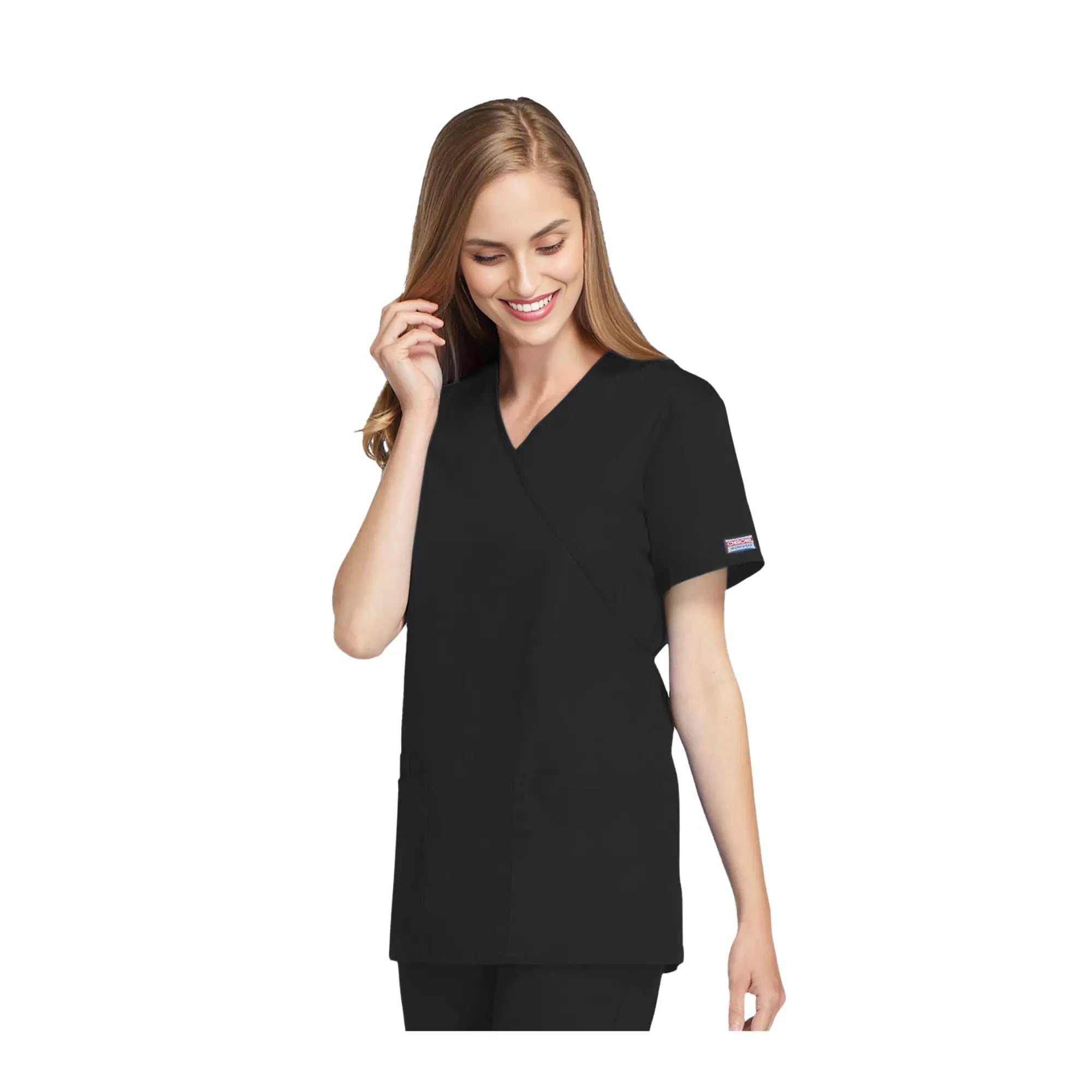 Bayonne – Medizinische Tunika – Wickeleffekt – Kurzarm – Damen – 72 cm – Cherokee Cherokee Authentic Workwear 