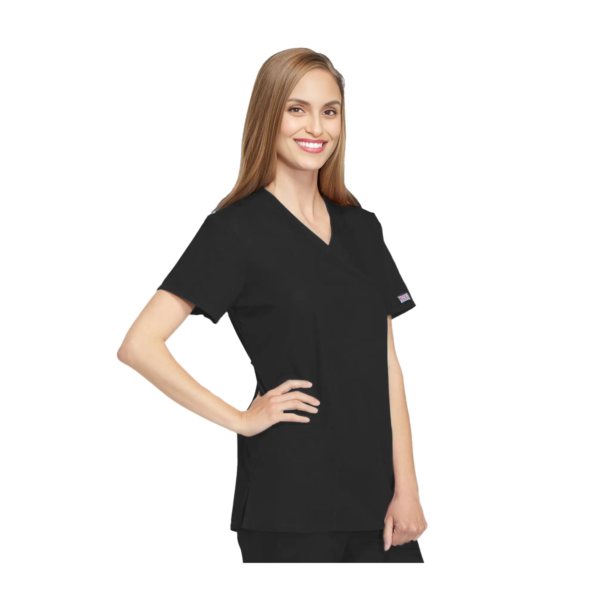 Bayonne – Medizinische Tunika – Wickeleffekt – Kurzarm – Damen – 72 cm – Cherokee Cherokee Authentic Workwear 