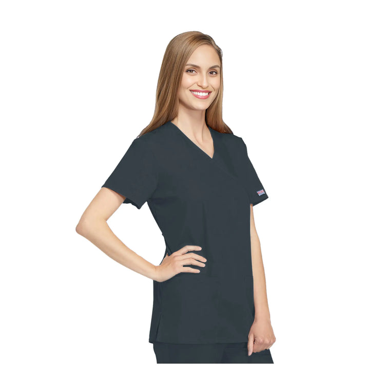 Bayonne – Medizinische Tunika – Wickeleffekt – Kurzarm – Damen – 72 cm – Cherokee Cherokee Authentic Workwear 