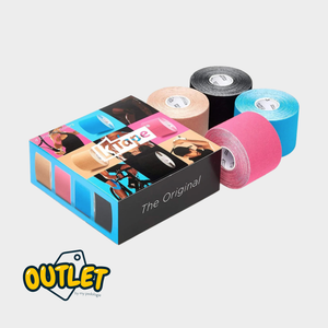 Boîte de 4 rouleaux de Bande adhésive élastique - 5cm x 5m  - 5 couleurs - K-Tape // Défaut K-Tape  Beige / Bleu / Rose / Noir