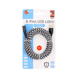 Câble Lightning vers USB pour iPhone / iPad / iPod textile - 2 dimensions différentes