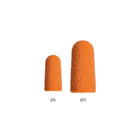 Orangefarbene konische Kappen SK-PODO X10 – Ø 5 mm oder 11 mm – feine, mittlere oder grobe Körnung – Lukas Podological