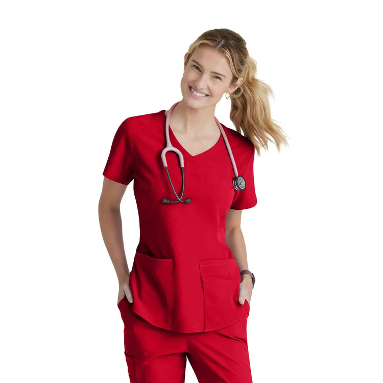 Elva - Tunica con scollo a V - Donna - Skechers SKECHERS  Rosso / XL
