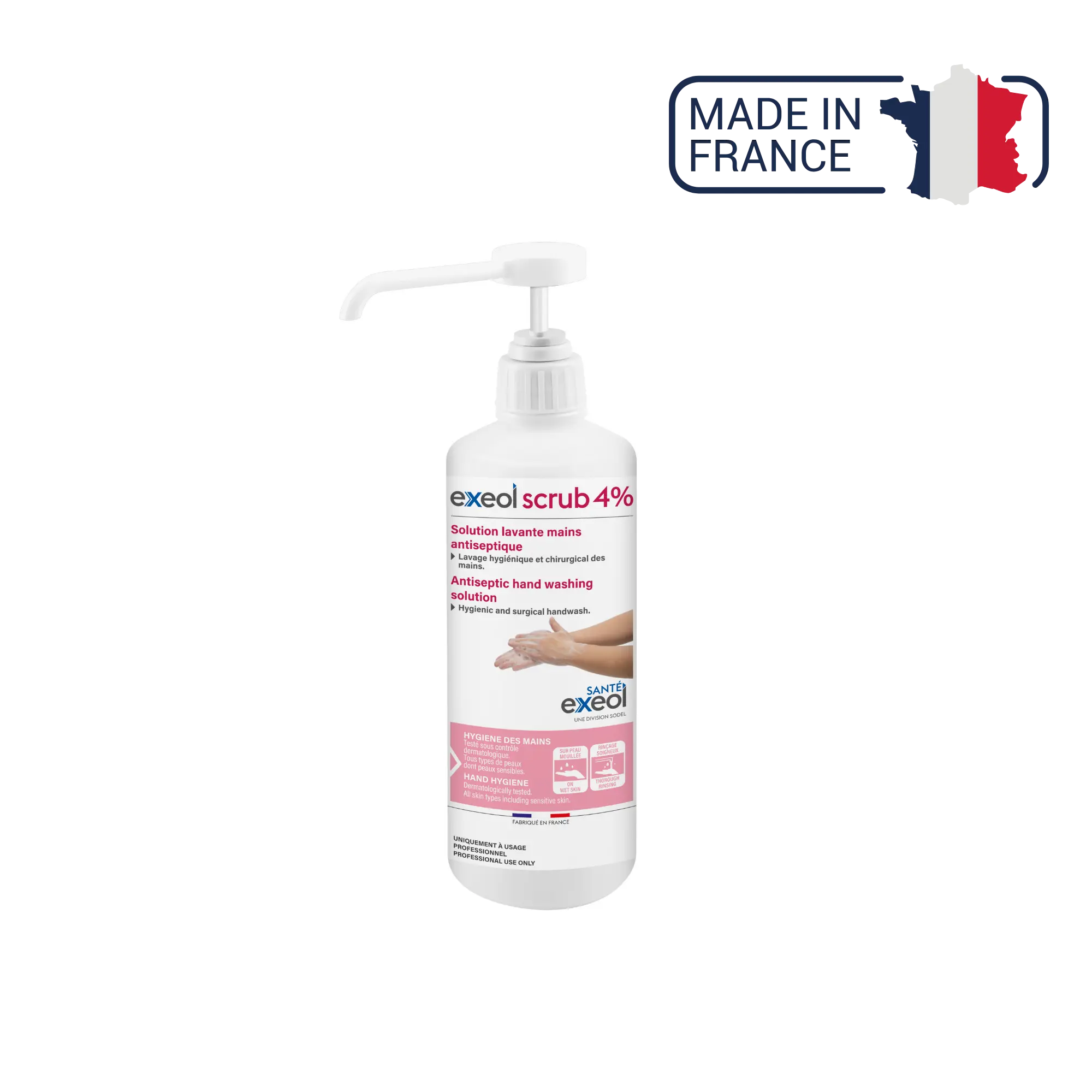 Exeol scrub 4% savon antiseptique - Sodel Exeol 