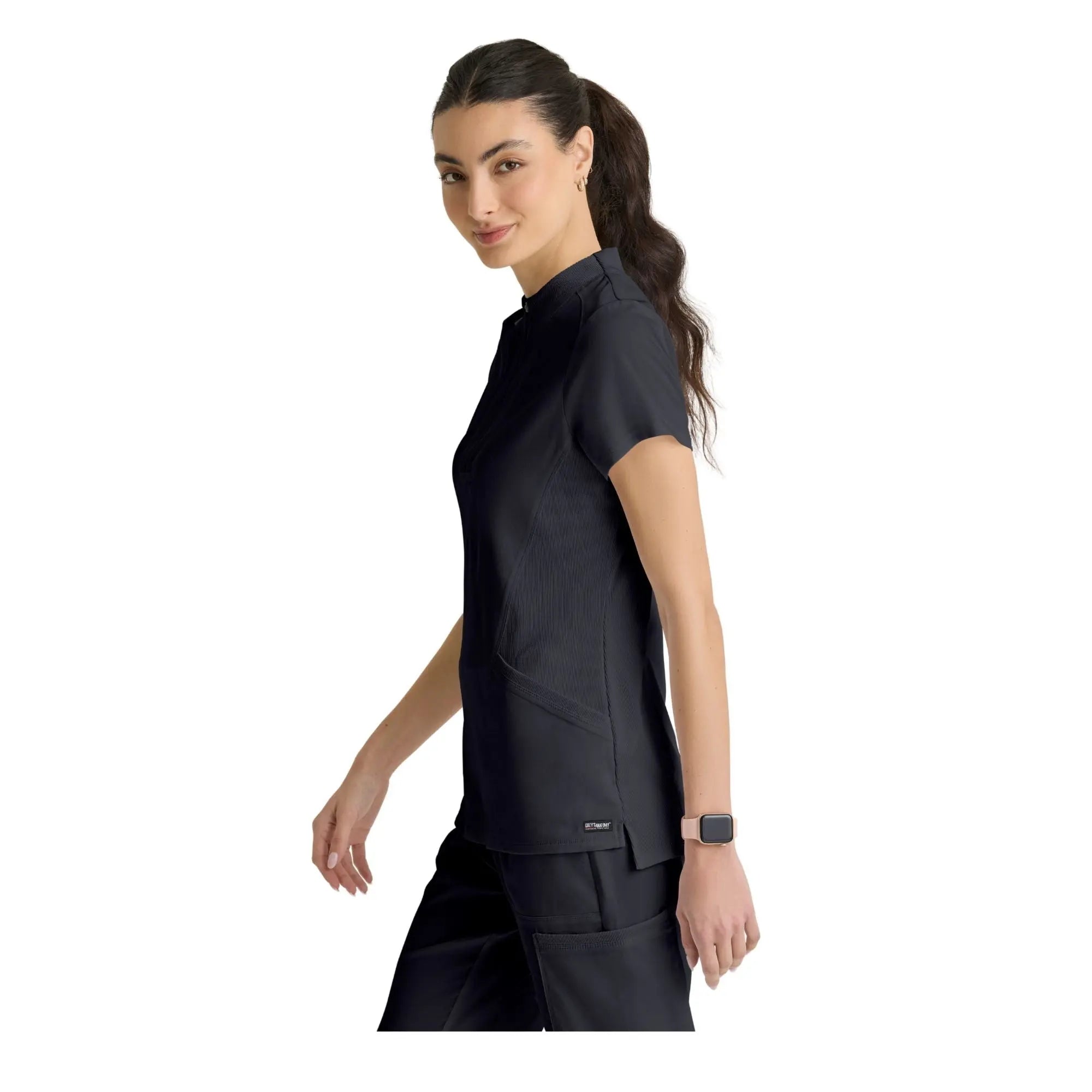 Kristi – Hochgeschlossene Tunika mit Reißverschluss – Damen – Grey’s Anatomy Stretch Grey’s Anatomy 