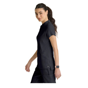 Kristi – Hochgeschlossene Tunika mit Reißverschluss – Damen – Grey’s Anatomy Stretch Grey’s Anatomy 