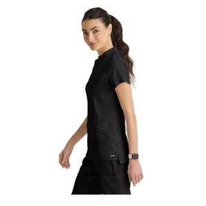 Kristi – Hochgeschlossene Tunika mit Reißverschluss – Damen – Grey’s Anatomy Stretch Grey’s Anatomy 