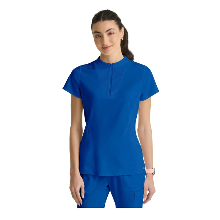 Kristi – Hochgeschlossene Tunika mit Reißverschluss – Damen – Grey’s Anatomy Stretch Grey’s Anatomy 