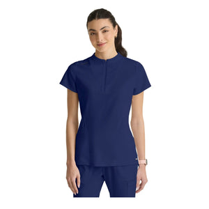 Kristi – Hochgeschlossene Tunika mit Reißverschluss – Damen – Grey’s Anatomy Stretch Grey’s Anatomy 