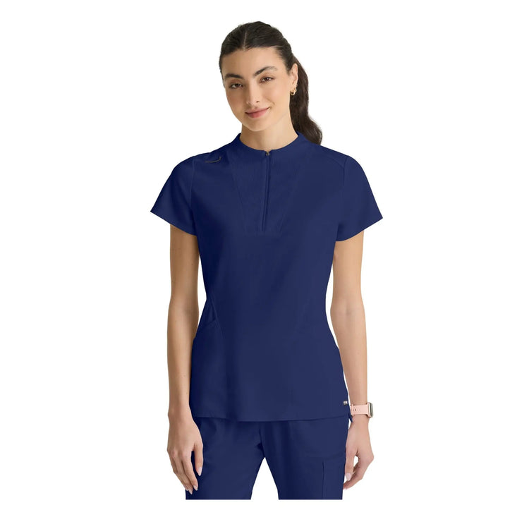 Kristi – Hochgeschlossene Tunika mit Reißverschluss – Damen – Grey’s Anatomy Stretch Grey’s Anatomy 