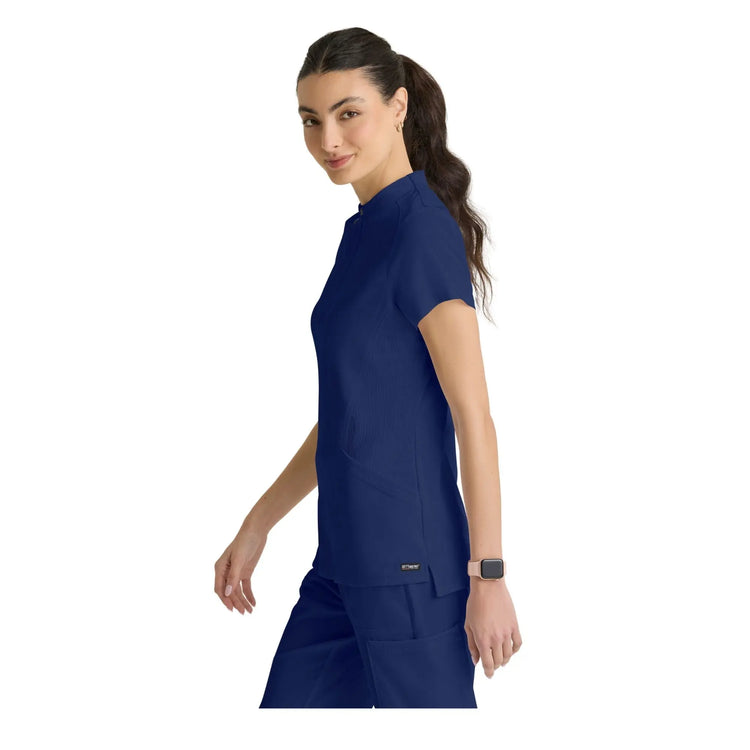 Kristi – Hochgeschlossene Tunika mit Reißverschluss – Damen – Grey’s Anatomy Stretch Grey’s Anatomy 