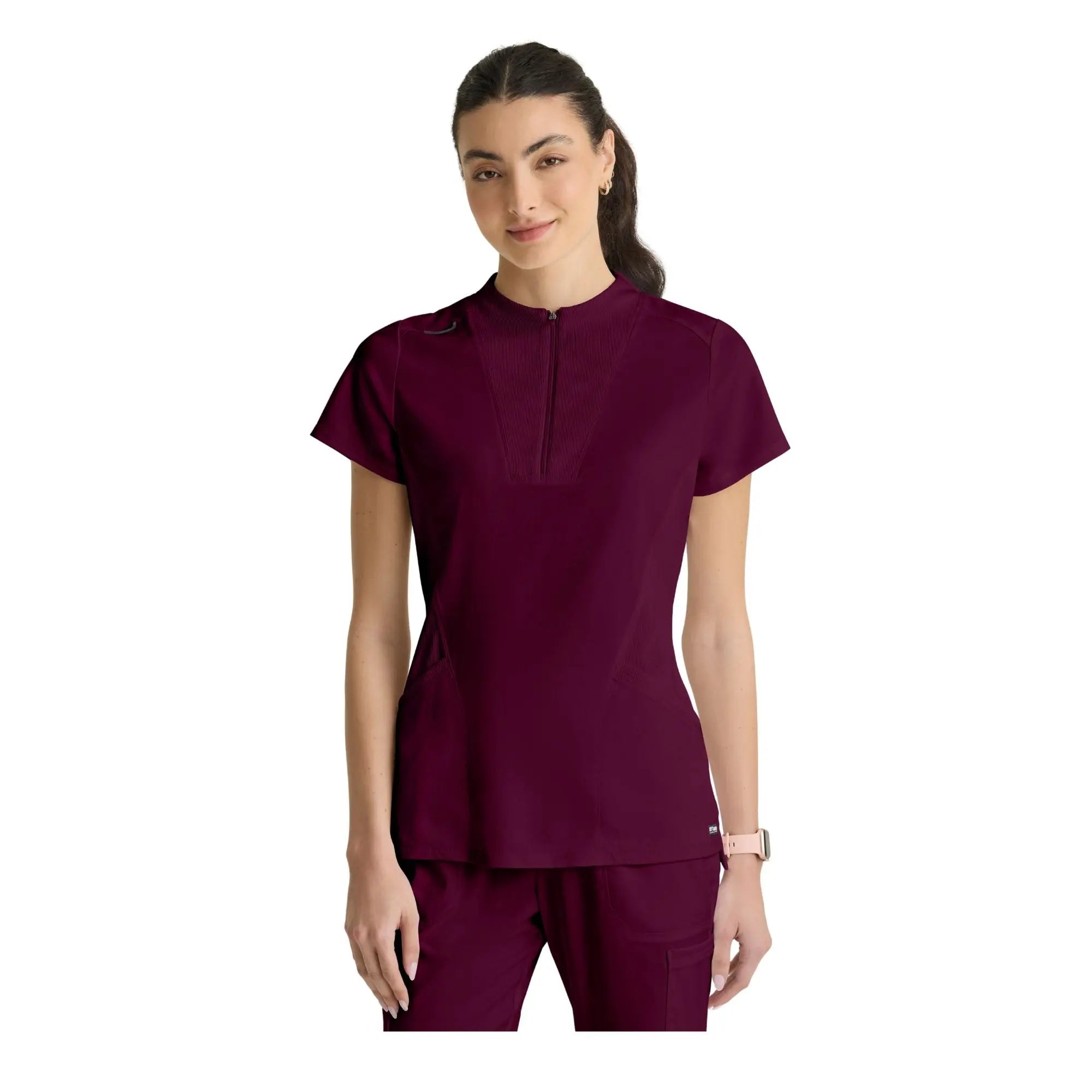 Kristi – Hochgeschlossene Tunika mit Reißverschluss – Damen – Grey’s Anatomy Stretch Grey’s Anatomy 