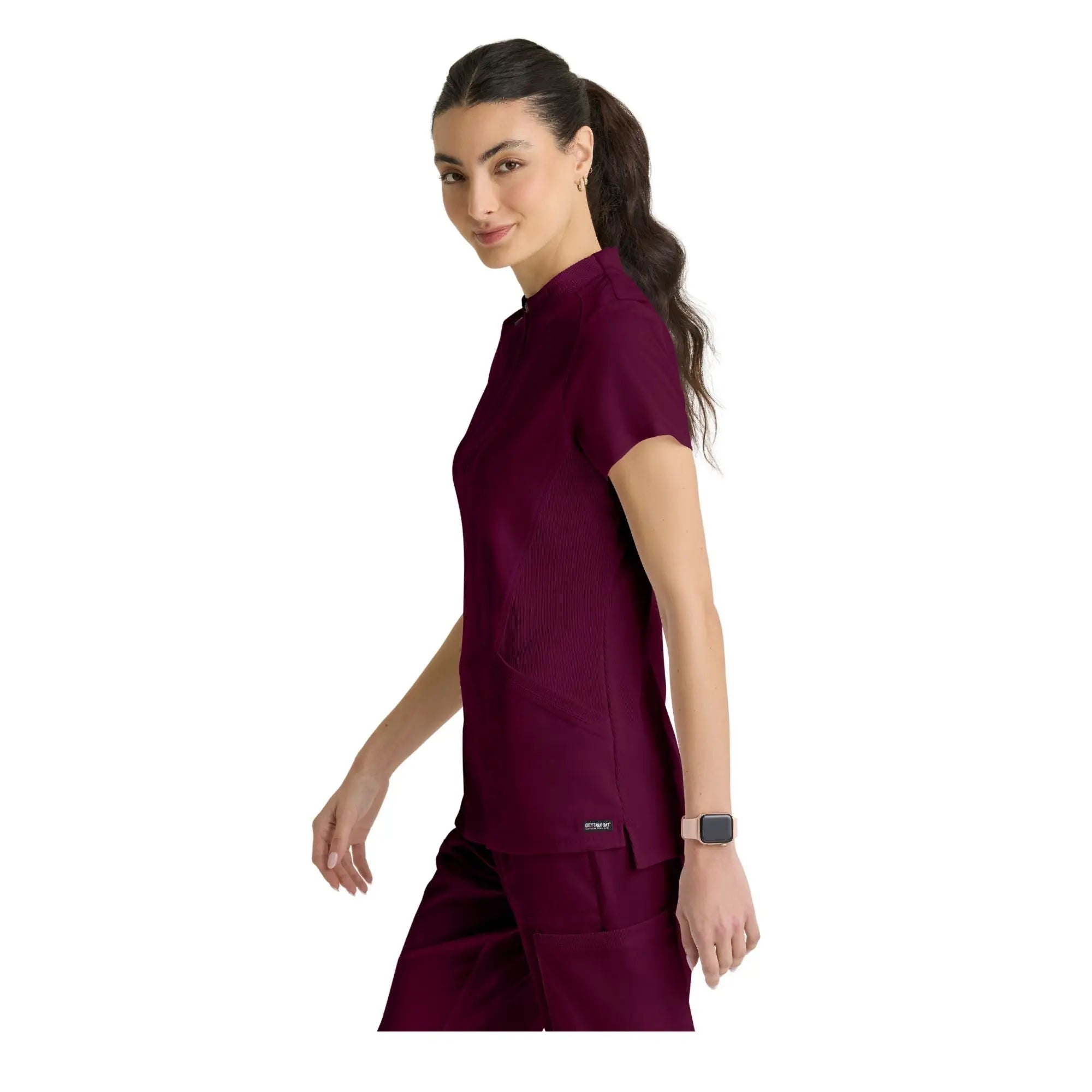 Kristi – Hochgeschlossene Tunika mit Reißverschluss – Damen – Grey’s Anatomy Stretch Grey’s Anatomy 