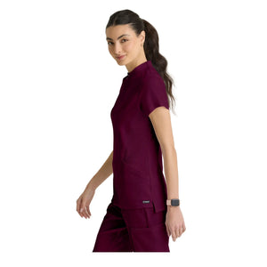 Kristi – Hochgeschlossene Tunika mit Reißverschluss – Damen – Grey’s Anatomy Stretch Grey’s Anatomy 