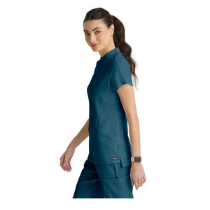 Kristi – Hochgeschlossene Tunika mit Reißverschluss – Damen – Grey’s Anatomy Stretch Grey’s Anatomy 