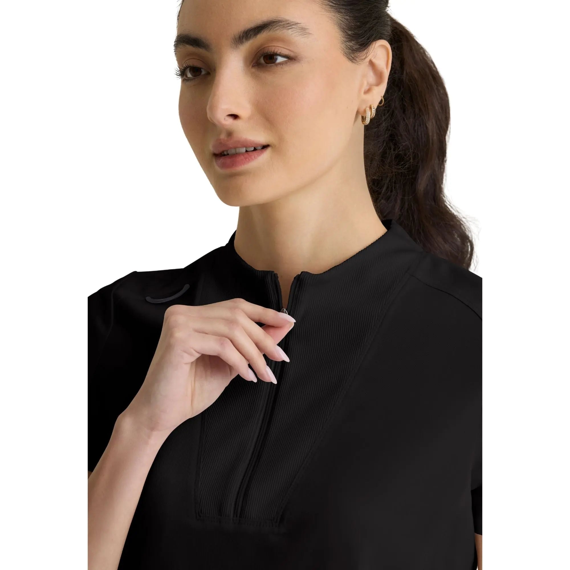 Kristi – Hochgeschlossene Tunika mit Reißverschluss – Damen – Grey’s Anatomy Stretch Grey’s Anatomy 
