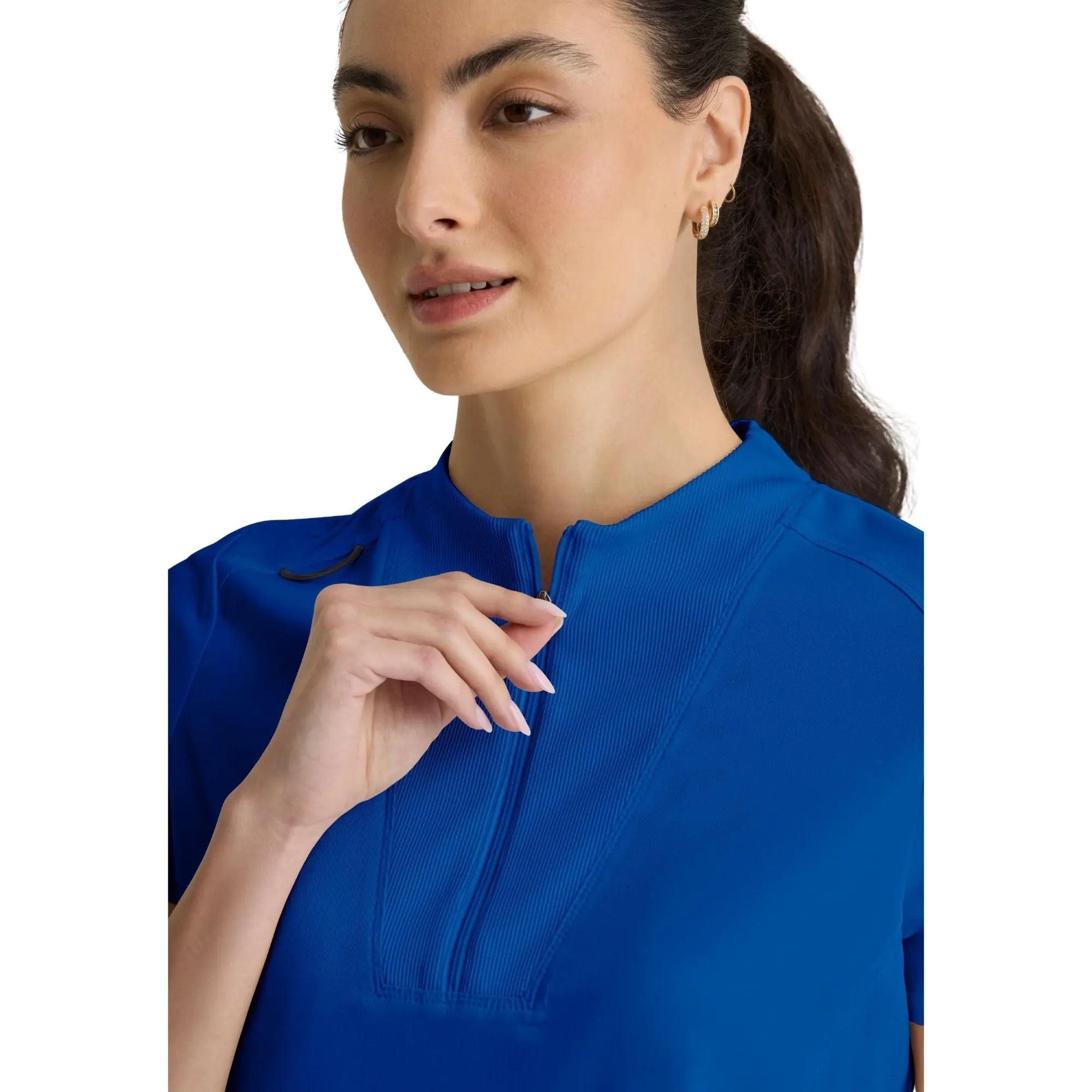 Kristi – Hochgeschlossene Tunika mit Reißverschluss – Damen – Grey’s Anatomy Stretch Grey’s Anatomy 