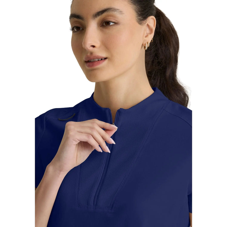 Kristi – Hochgeschlossene Tunika mit Reißverschluss – Damen – Grey’s Anatomy Stretch Grey’s Anatomy 