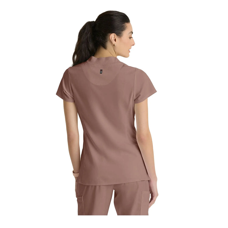 Kristi – Hochgeschlossene Tunika mit Reißverschluss – Damen – Grey’s Anatomy Stretch Grey’s Anatomy 