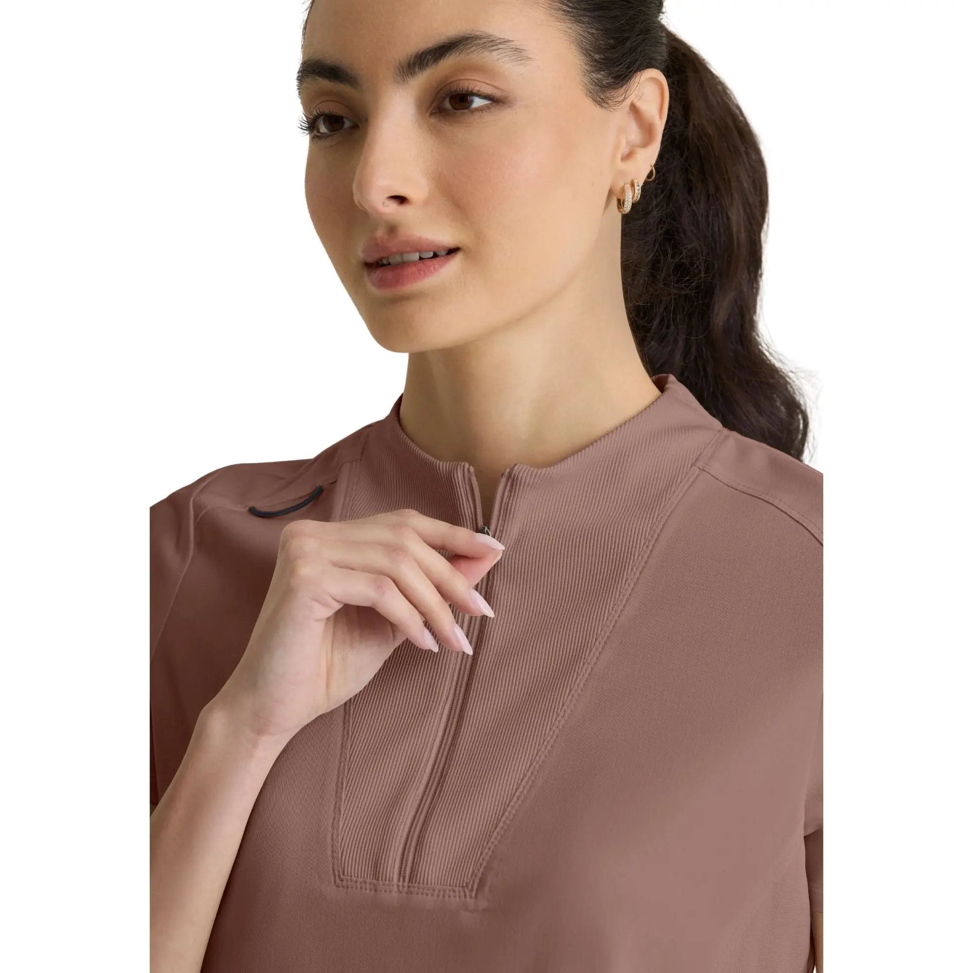 Kristi – Hochgeschlossene Tunika mit Reißverschluss – Damen – Grey’s Anatomy Stretch Grey’s Anatomy 