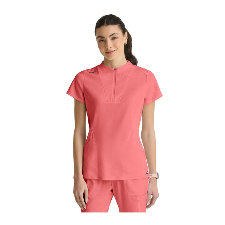 Kristi – Hochgeschlossene Tunika mit Reißverschluss – Damen – Grey’s Anatomy Stretch Grey’s Anatomy 