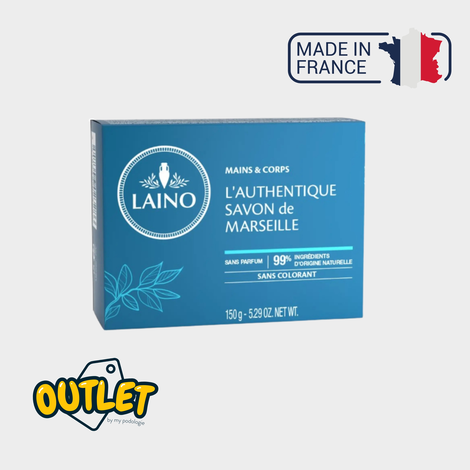 Die authentische Marseille-Seife 150 g - Laino // Veraltetes Datum Eona 