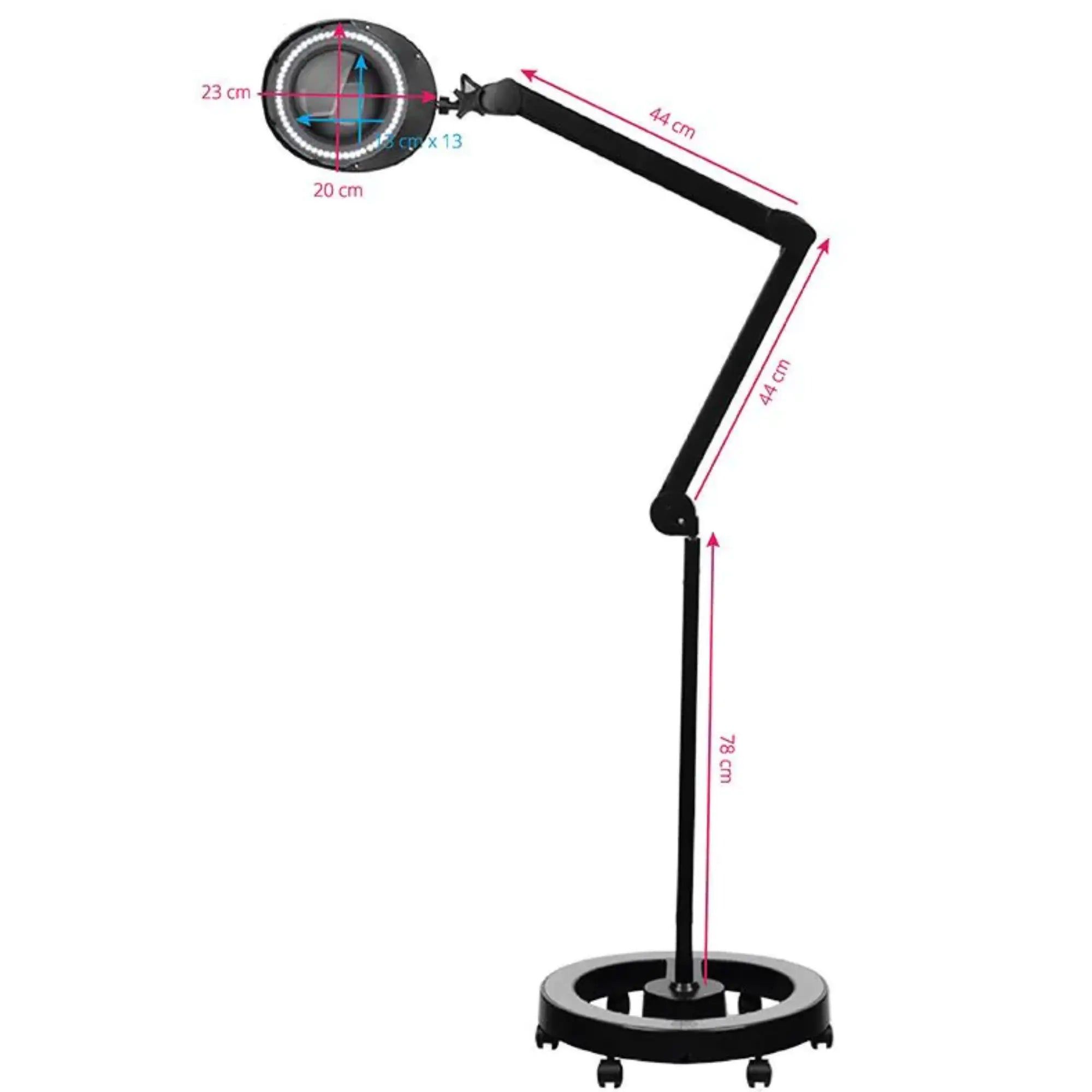 Lampe loupe Elegante 6025 avec trépied - Blanc ou noir - Essential by My Podologie Essential 