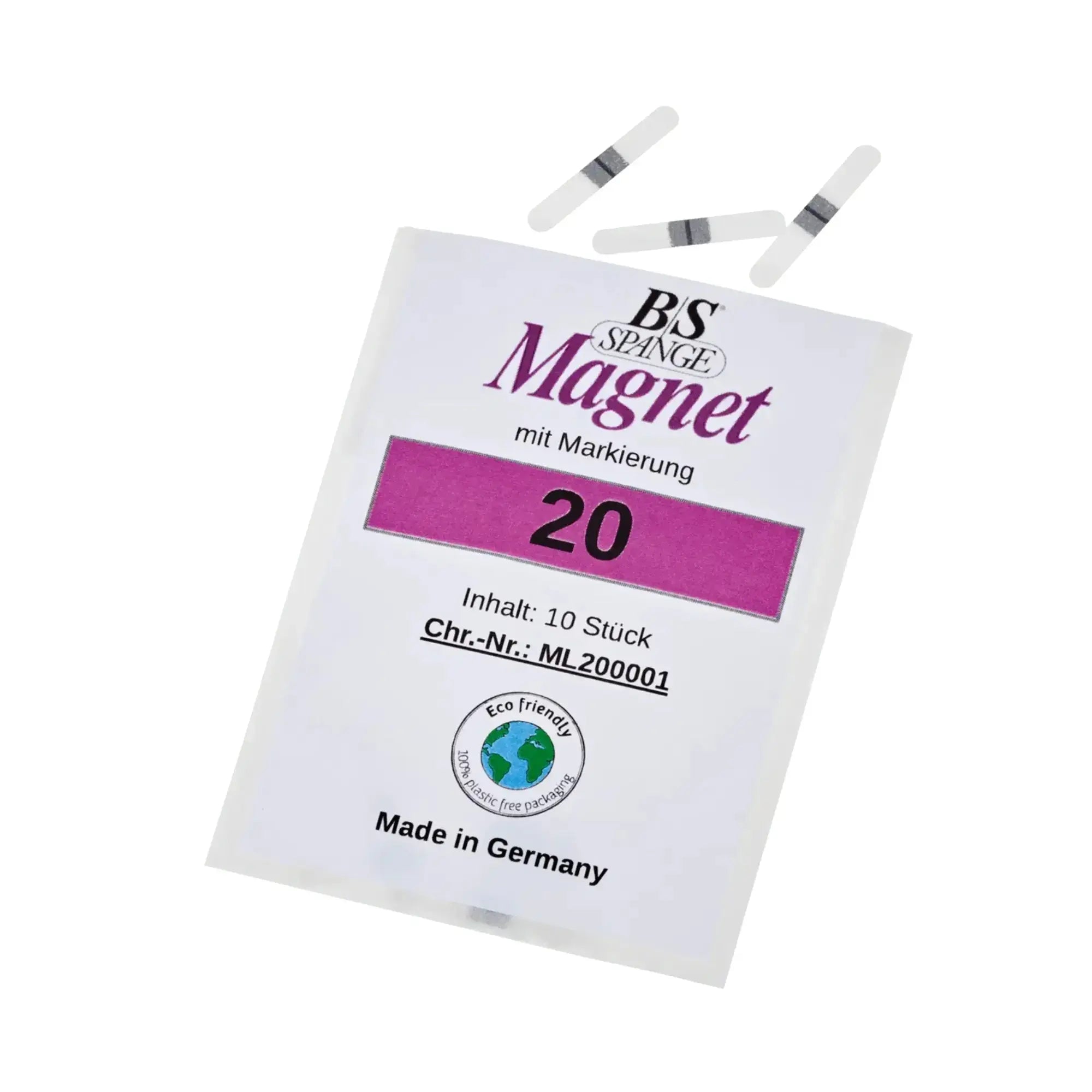 Languettes B/S Magnet - Lot de 10 - Largeur 3 mm - Plusieurs tailles - Ruck B/S Spange 