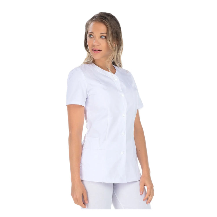 Lucile - Tunique - Manches courtes - Femme - 70 cm My Blouse  Sergé-Blanc-B0-T4-XL