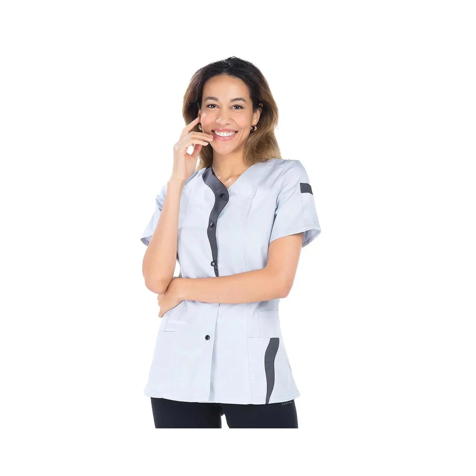 Lucile - Tunique - Manches courtes - Femme - 70 cm My Blouse  Sergé-Gris-Anthracite-T6-XXXL