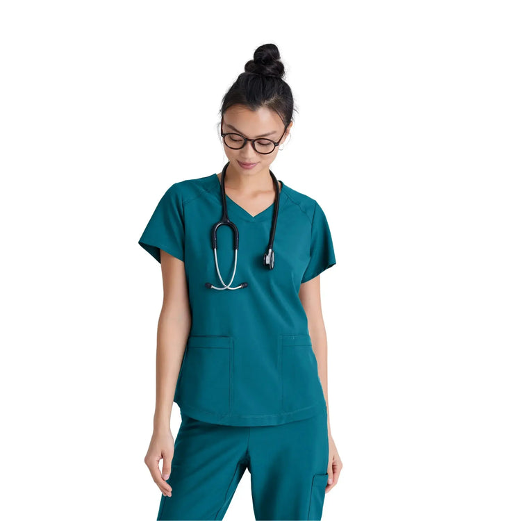 Luma – Tunika mit V-Ausschnitt – Damen – Grey’s Anatomy Evolve Grey’s Anatomy Caribbean Blue / XL