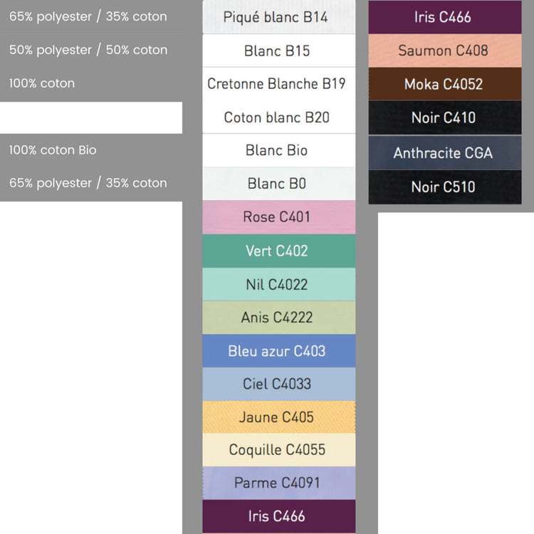 Manu - Pantalon PC Corail - Mixte - Ceinture élastique - Sans poche My Blouse 