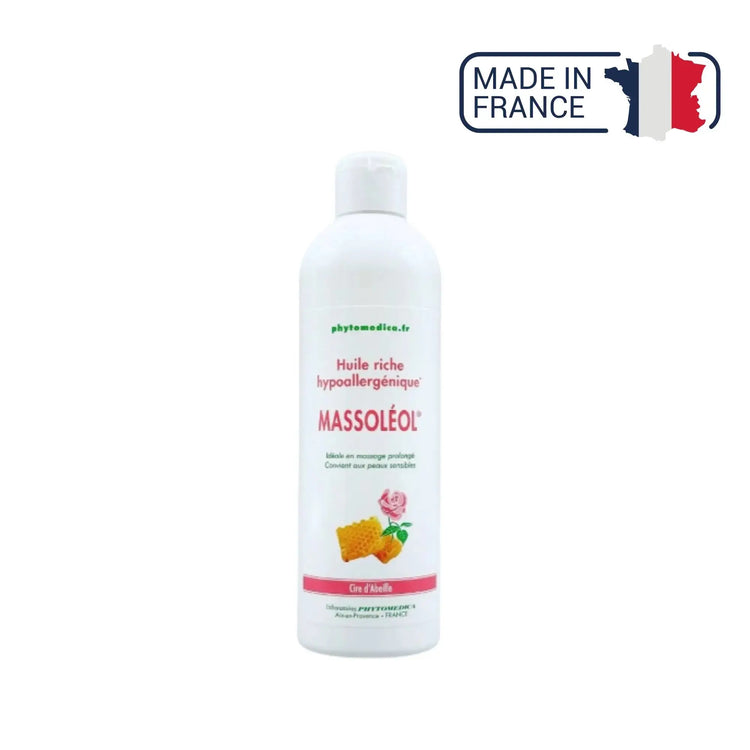Massoléol® - Rich hypoallergenic neutral massage oil - Rose fragrance - Phytomedica Laboratoires Phytomedica 