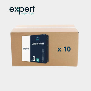 Pack 9+1 boîtes de 100 lames de gouges stériles - Expert by My Podologie Expert 