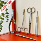Starter pack per strumentazione - Tronchesini per unghie, piselli, forbici e porta-lame - Essential di My Podologie