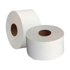 Weißes 2-lagiges geprägtes Toilettenpapier – Mini Jumbo – 130 m – 12 Rollen