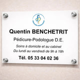 Plaque professionnelle Pédicure-Podologue personnalisable