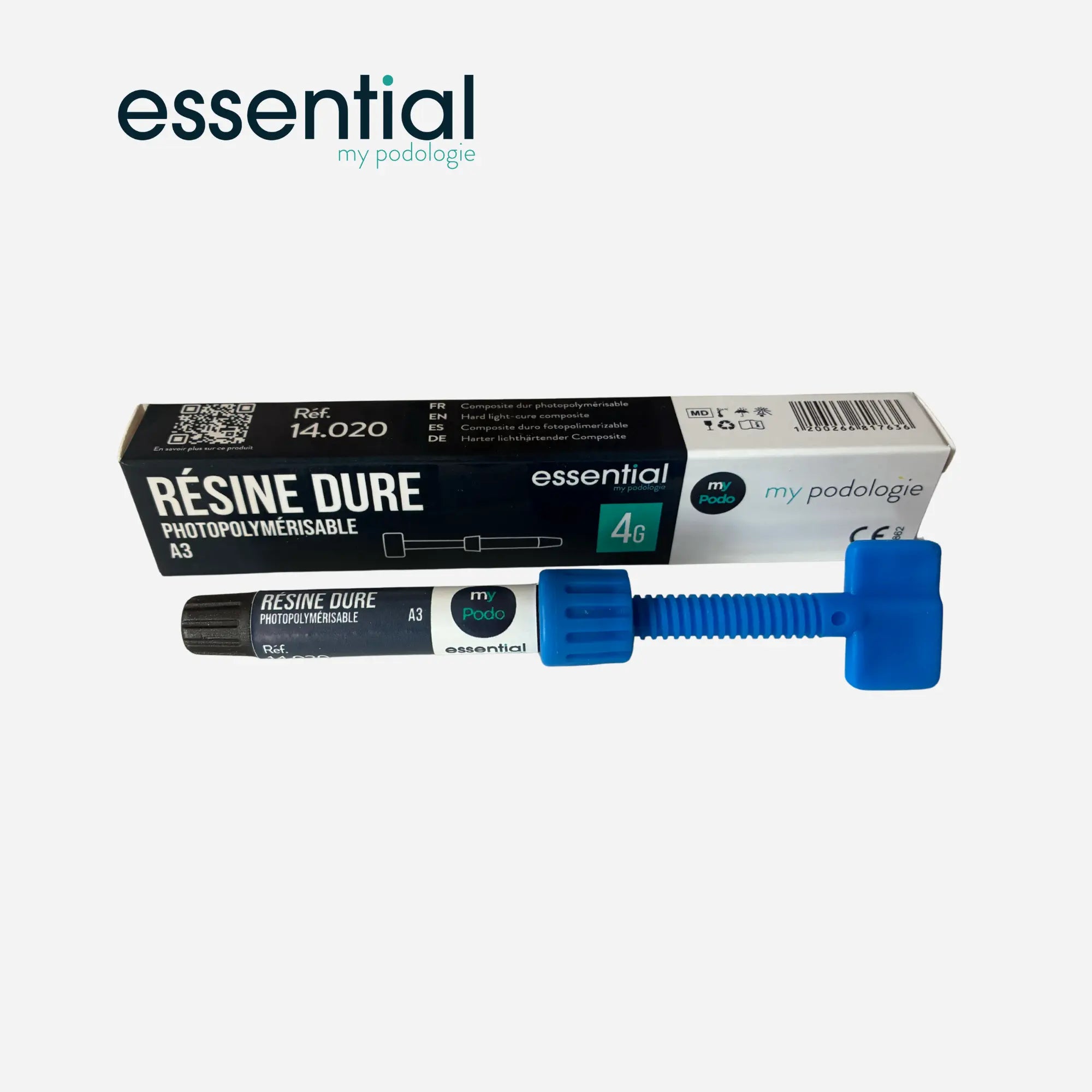Résine composite dure photopolymérisable pour orthonyxies - 4g Essential 