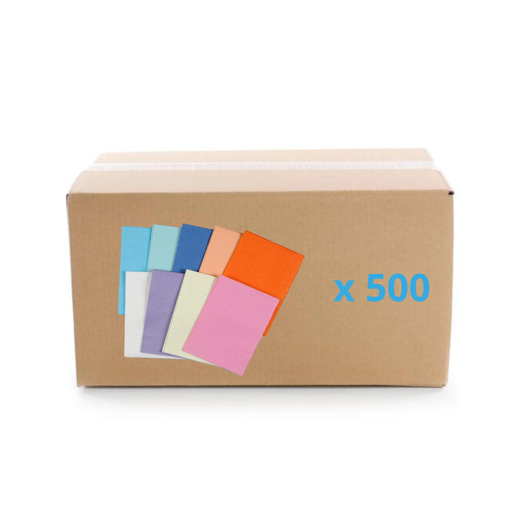 Serviettes de protection plastifiées - Carton de 500 unités - 33 x 48 cm - Medistock MEDI STOCK  Noire