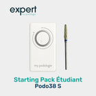 Startpaket für Schüler „Häusliche Pflege“ – 1 weißer Podo38S-Mikromotor + 1 Wolframcarbid-Nagelschneider