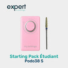 Starting pack étudiant "soins à domiciles" - 1 micromoteur Podo38S rose + 1 fraise à ongle carbure de tungstène