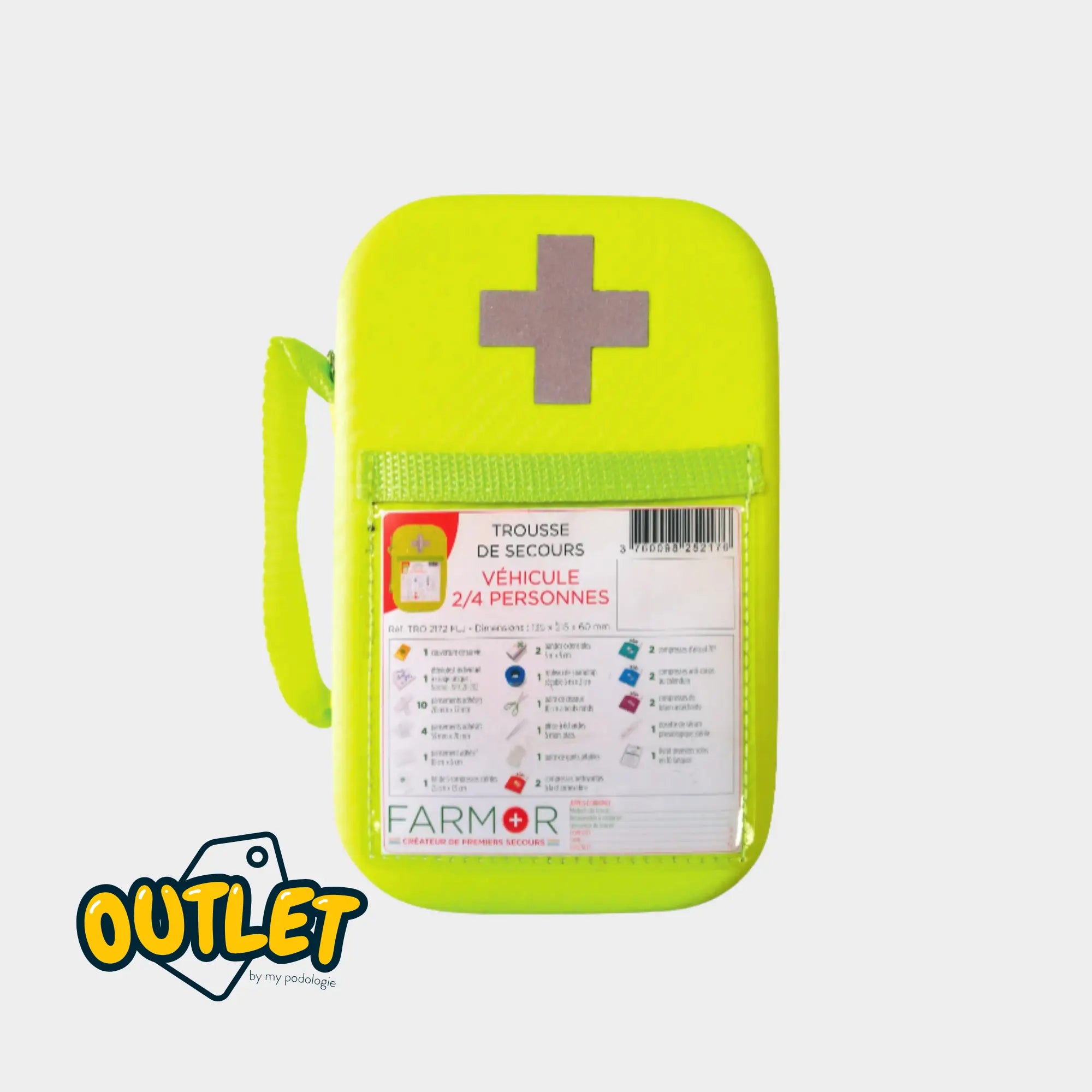 Trousse de secours Véhicule - 2 à 4 personnes - Farmor // Date courte My Podologie 